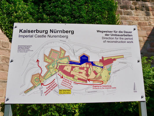 Grundriss von der Kaiserburg Anlage Sehenswürdigkeiten Deutschland Nürnberg