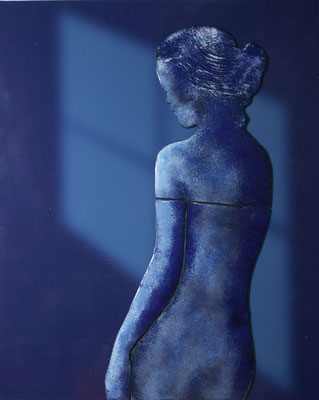 blauw naakt 24x30 cm verkocht