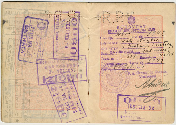 Passaporto polacco di Salo Nagler e Eige 1929 (pag. 8)