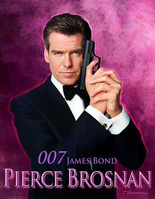 映画シリーズ「007ジェームズ・ボンド」ピアース・ブロスナン／Painter・Photoshop