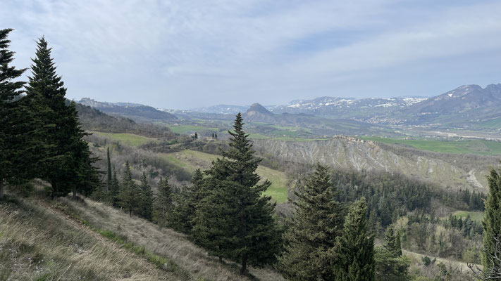 Aussicht schneebedeckte Berge