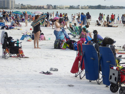 Bild: Voller Strand am Siesta Key