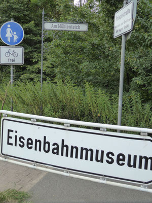 Bild: Schild Eisenbahnmuseum