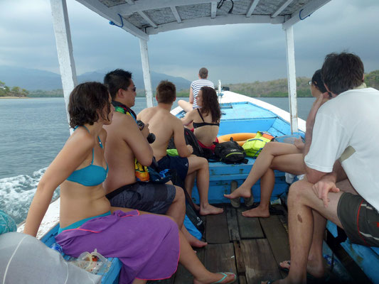 Bild: Unsere Schnorchelgruppe auf dem Boot