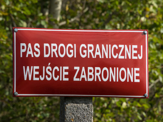 Bild: Warnhinweisschild