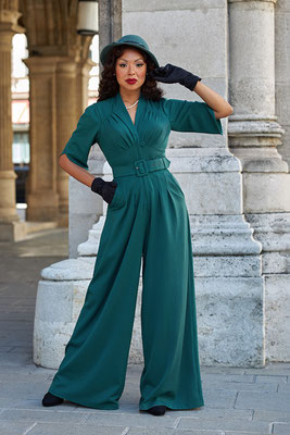 Miss Candyfloss - Giada-Kat Jumpsuit Teal
