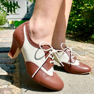 Lola Ramona - Ava Flair Shoe Cream/Caramel