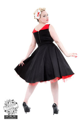 Hearts & Roses - Plain Black Hepburn Dress
