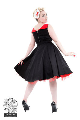 Hearts & Roses - Plain Black Hepburn Dress
