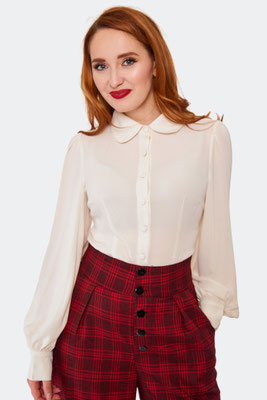 Vodoo Vixen - White Long Sleeve Blouse