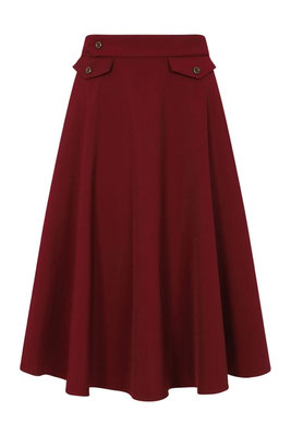 Banned - Book Club Skirt Burgundy