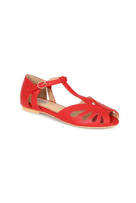 Vintage Sandalen Rot