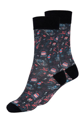 King Kerosin - Rockabilly Devil Socks, Black
