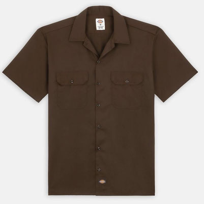 Dickies - Short Sleeve Work Shirt Dark Brown