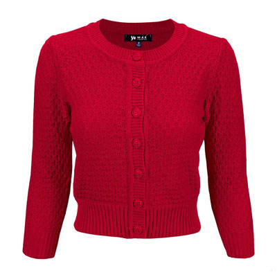 Vintage Pinup Cardigan Red