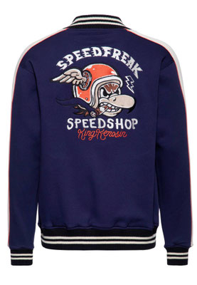 King Kerosin - College Jacket Piping Speedfreak Navy