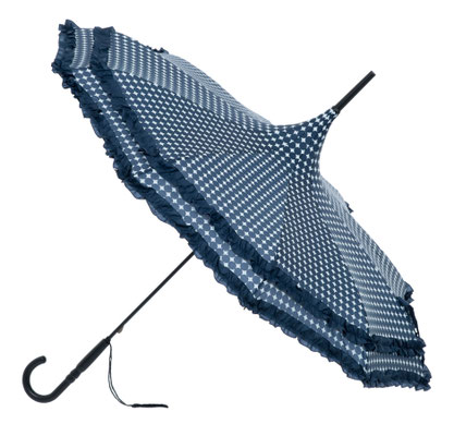 Soake - Boutique Pagoda with Frills/Navy Spots