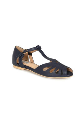 Vintage Sandalen Navy Blau