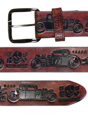 Lucky 13 - Coupe 13 Antiqued Brown Leather Belt
