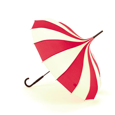 Soake - Boutique Classic Pagoda Umbrella in Red and Cream
