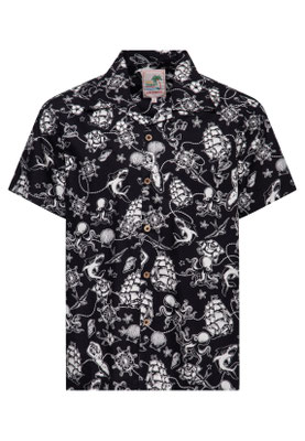 Hawaiihemd Sailor, Black
