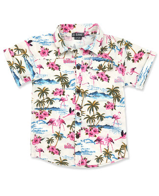 Six Bunnies - Flamingos Cream Shirt Kids