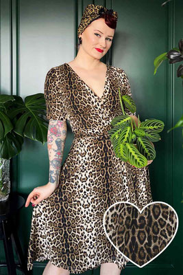 Dolly and Dotty - Matilda Cheetah Print Knit Wrap Dress 