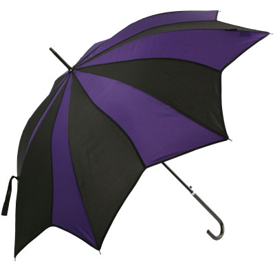 Soake - Everyday Swirl Stick Umbrella Purple and Black