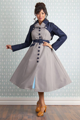 Miss Candyfloss - Alexia-Lee Coat, silver-navy