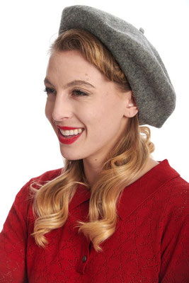 Grey Vintage Beret
