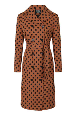 Polka Dots Trenchcoat Brown