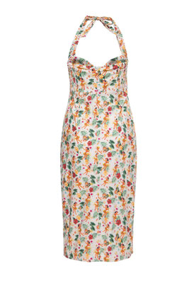 Queen Kerosin - Neckholder Pencildress `Tiki Dance`
