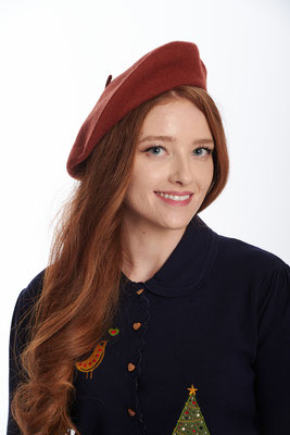 Banned - Beret Claire Vintage Hat Cinamon