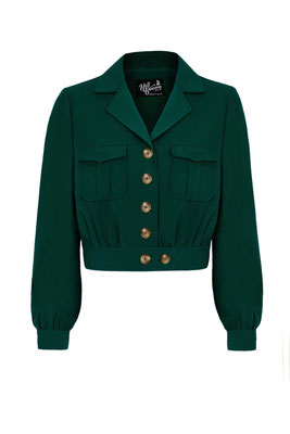 Cropped Short Vintage Jacket Green