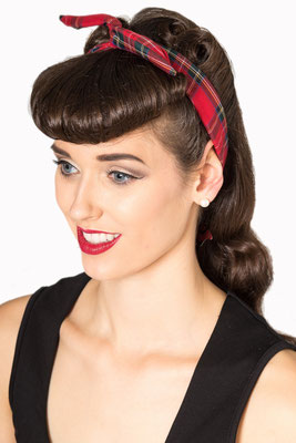 Banned - Kellay Wired Tartan Bandana Red
