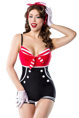 Belsira - Vintage Badeanzug Sailor Girl Red