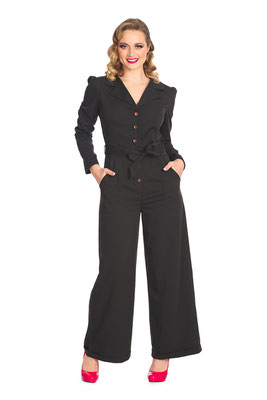 Banned - Work Hard Play Harder Jumpsuit Black