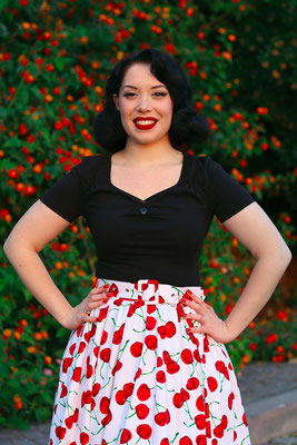 Hearts & Roses - Darcie Black Top