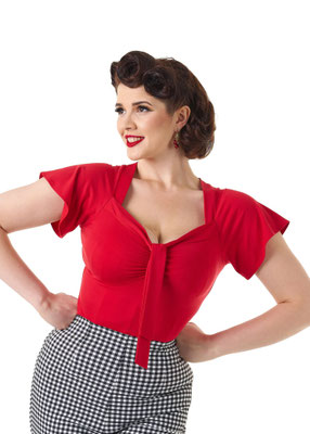 Retro Tie Top Red