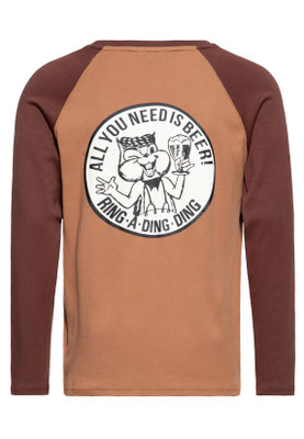 King Kerosin - Ring a Ding Ding Raglan longsleeve Shirt Latte