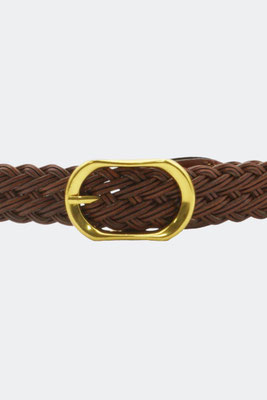 Vodoo Vixen - Plaited Brown Leather Belt