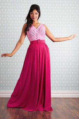 Miss Candyfloss - Helaina-Mai Pantsuit, Fuchsia