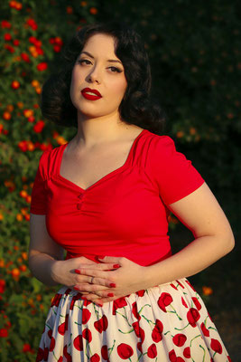 Hearts & Roses - Darcie Red Top