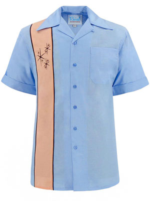 Revival Vintage - Daytona Bowling Shirt Sky Blue