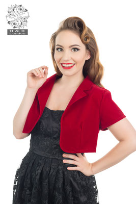 Hearts & Roses - Red Velvet Bolero