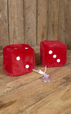 Rumble 59 - Plüschwürfel Fuzzy Dice Rot