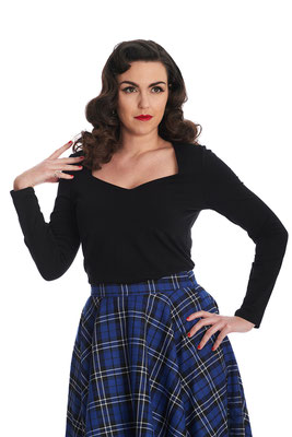 Banned - Sweetheart Top Black