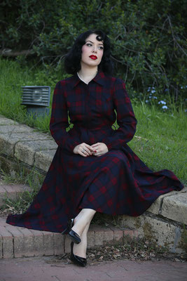 Hearts & Roses - Kim Tartan Swing Dress