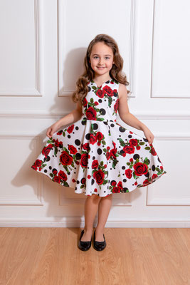 Hearts & Roses - Colette Floral Swing Dress Kids