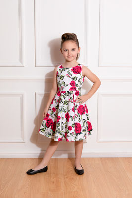 Hearts & Roses - Hazel Floral Swing Dress for Kids